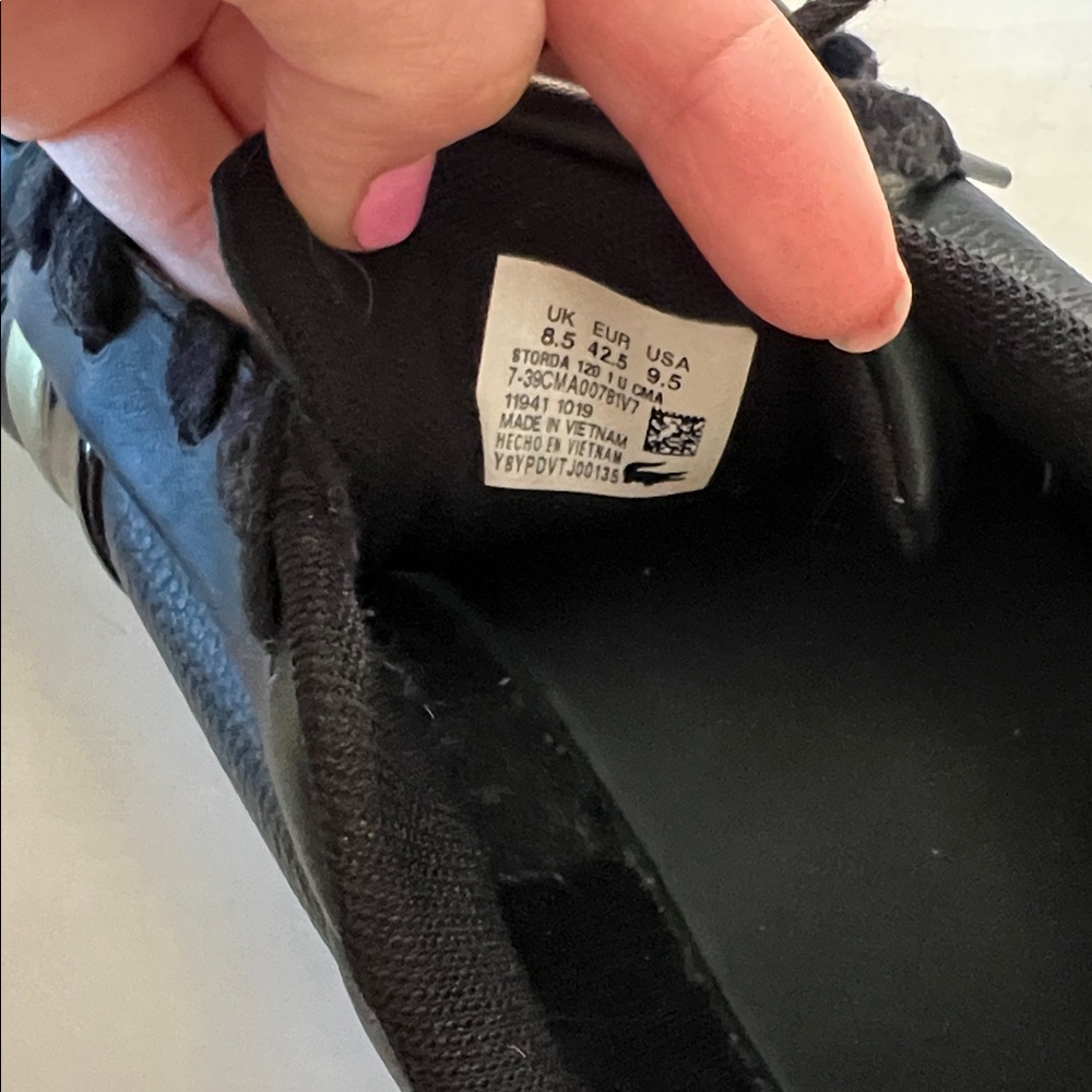 Lacoste STORDA 120 Black size Men 9.5 - Picture 7 of 7